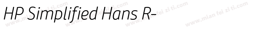 HP Simplified Hans R字体转换